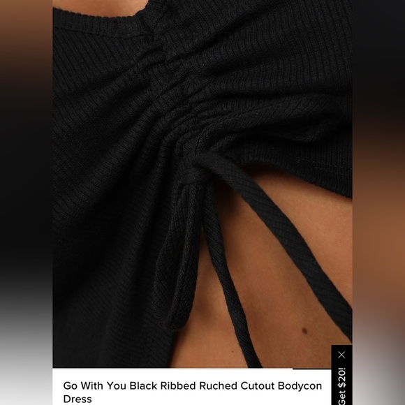 Lulus Black Ribbed mini - Picture 7 of 7